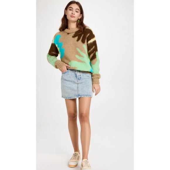 Andersson Bell BNWT Flower Intarsia Crew Neck Chunky Sweater Size Large RRP $500 - Picture 3 of 11